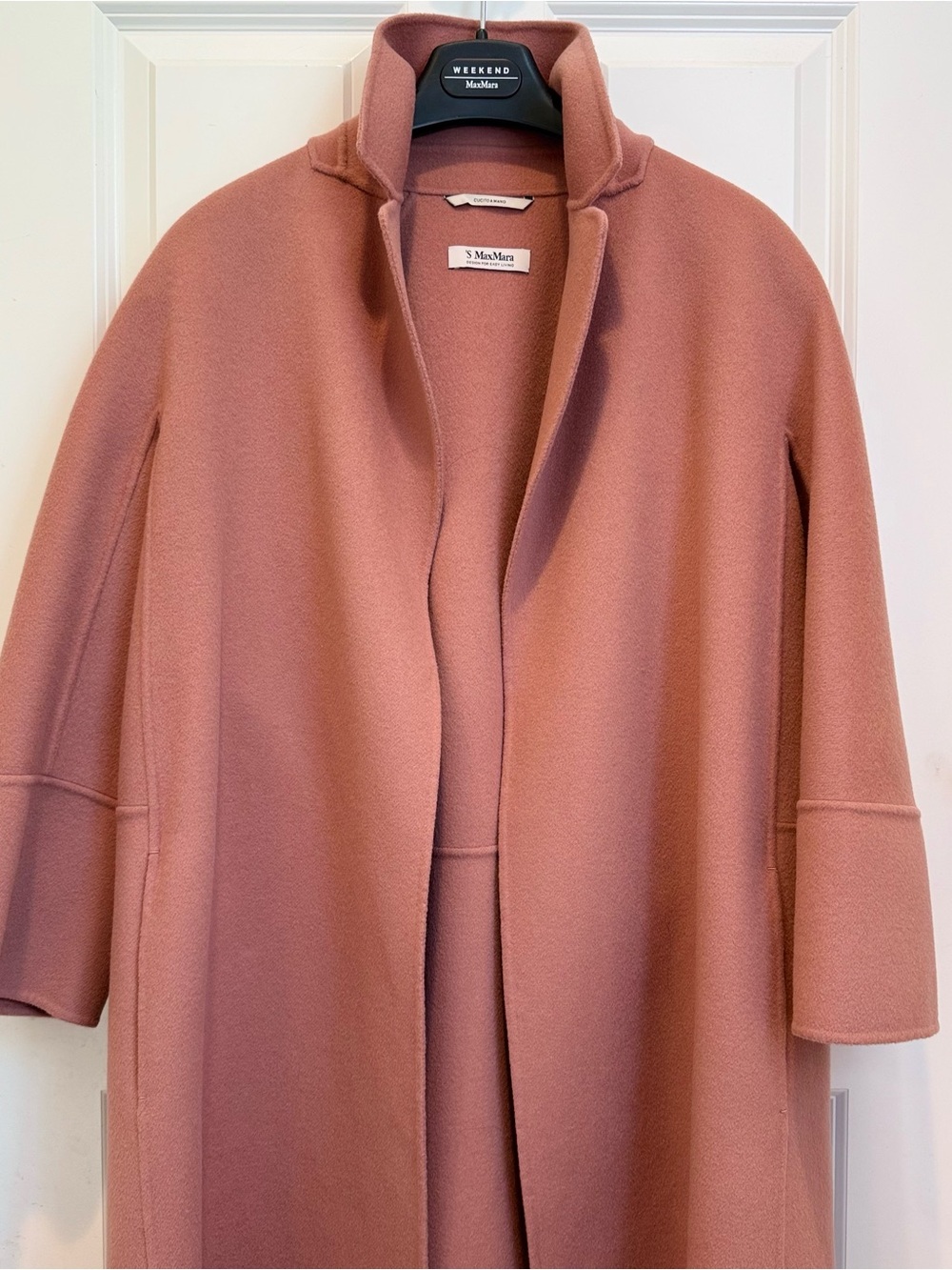 ‘S Max Mara “ Arona “ 100% Wool Coat Dust Pink All seasons. Size: US8 - Picture 4 of 12